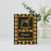 Grote Deense hond silhouet gelukkig Halloween Briefkaart (Staand voorkant)