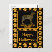 Grote Deense hond silhouet gelukkig Halloween Briefkaart (Voorkant / Achterkant)