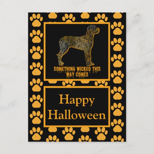 Grote Deense hond silhouet gelukkig Halloween Briefkaart (Voorkant)