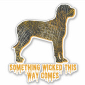 Grote Deense hond silhouet leuk Sinaasappel zwart Sticker (Voorkant)