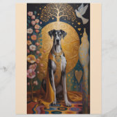 Grote Deense Hond Sjabloon Afscheur  Flyer (Achterkant)