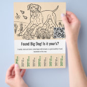 Grote Deense Hond Sjabloon Afscheur  Flyer (Hand)