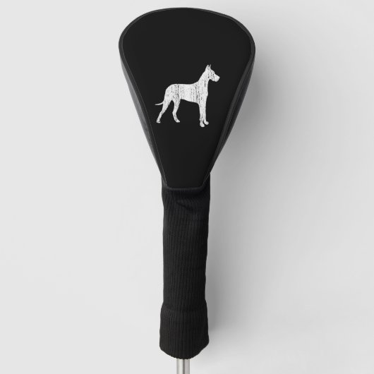 Grote Deense hondeneigenaar cadeau dier Golfheadcover (Voorkant)