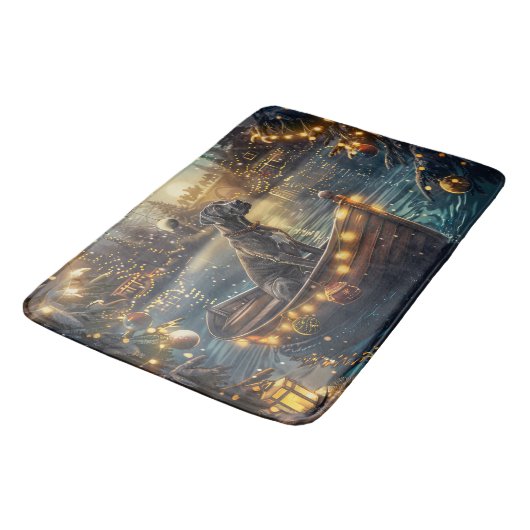 Grote Deense kerst feestelijke reis Badmat (Gekanteld)