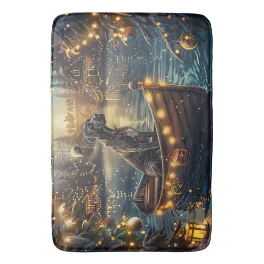 Grote Deense kerst feestelijke reis Badmat (Voorkant Verticaal)