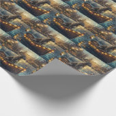 Grote Deense kerst feestelijke reis Cadeaupapier (Hoek)