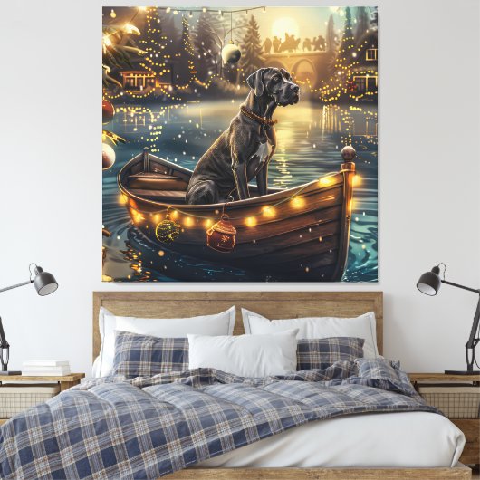 Grote Deense kerst feestelijke reis Canvas Afdruk (Insitu (Slaapkamer))