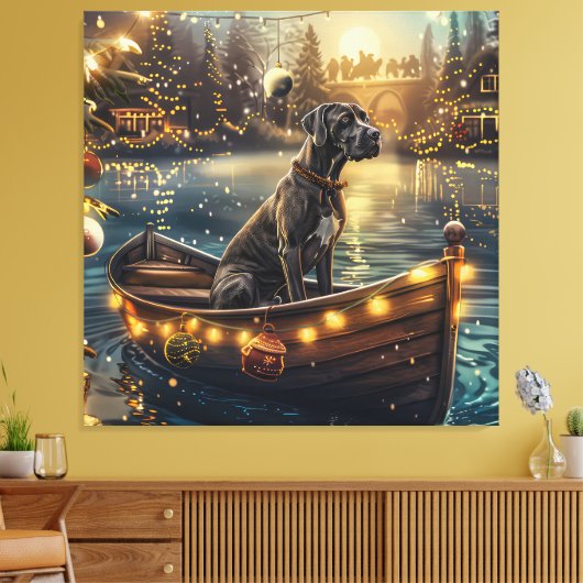Grote Deense kerst feestelijke reis Canvas Afdruk (Insitu (Woonkamer))