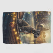 Grote Deense kerst feestelijke reis Golfhanddoek (Horizontaal)