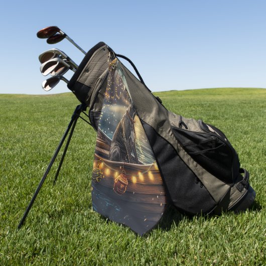 Grote Deense kerst feestelijke reis Golfhanddoek (Groen)