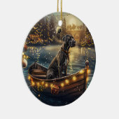 Grote Deense kerst feestelijke reis Keramisch Ornament (Rechts)