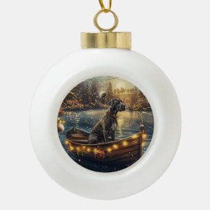 Grote Deense kerst feestelijke reis Keramische Bal Ornament