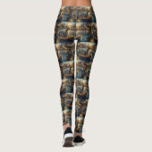 Grote Deense kerst feestelijke reis Leggings (Achterkant)