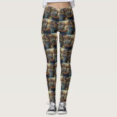 Grote Deense kerst feestelijke reis Leggings (Voorkant)