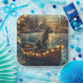 Grote Deense kerst feestelijke reis Papieren Bordje (Feest)