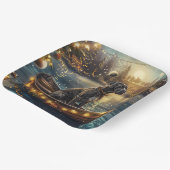 Grote Deense kerst feestelijke reis Papieren Bordje (Gebogen)