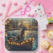 Grote Deense kerst feestelijke reis Papieren Bordje (Feest)