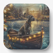 Grote Deense kerst feestelijke reis Papieren Bordje (Voorkant)