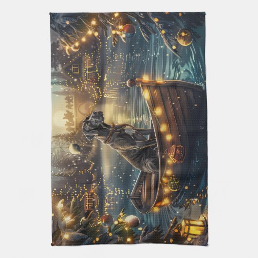 Grote Deense kerst feestelijke reis Theedoek (Verticaal)