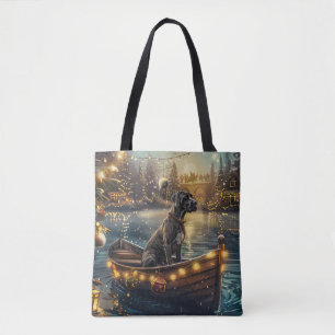 Grote Deense kerst feestelijke reis Tote Bag
