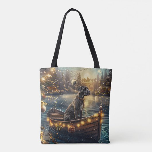 Grote Deense kerst feestelijke reis Tote Bag (Achterkant)