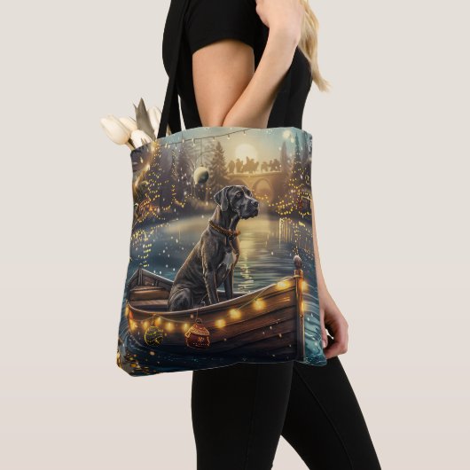 Grote Deense kerst feestelijke reis Tote Bag (Dichtbij)
