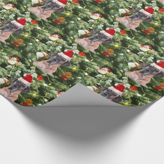 Grote Deense kerstboom geschenkdozen Santa Hat Cadeaupapier (Hoek)