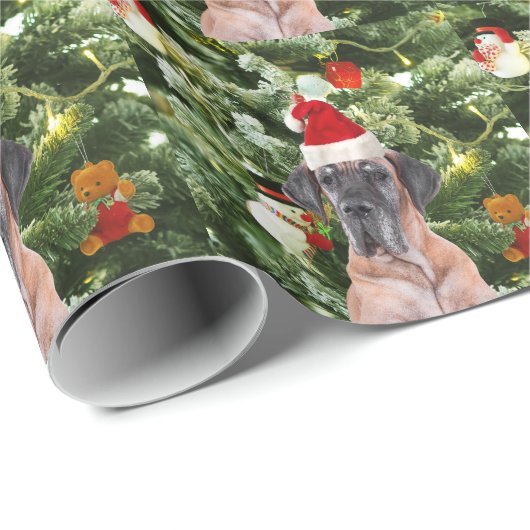 Grote Deense kerstboom geschenkdozen Santa Hat Cadeaupapier (Rol Hoek)