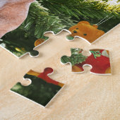 Grote Deense kerstboom geschenkdozen Santa Hat Legpuzzel (Zijkant)