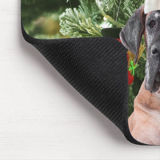 Grote Deense kerstboom geschenkdozen Santa Hat Muismat (Hoek)