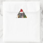 Grote Deense kerstboom geschenkdozen Santa Hat Sticker (Tas)