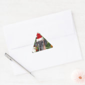 Grote Deense kerstboom geschenkdozen Santa Hat Sticker (Envelop)