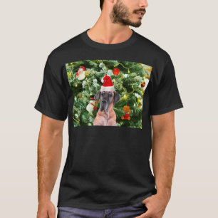 Grote Deense kerstboom geschenkdozen Santa Hat T-shirt