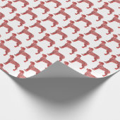 Grote Deense kersthond Schattige silhouet wit Cadeaupapier (Hoek)