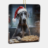 Grote Deense kerstkoekjes feestelijke vakantie Keramisch Ornament (Rechts)