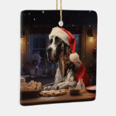 Grote Deense kerstkoekjes vakantie Keramisch Ornament (Rechts)