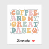 Grote Deense koffie liefhebber, grote Deense eigen Sticker (Vel)