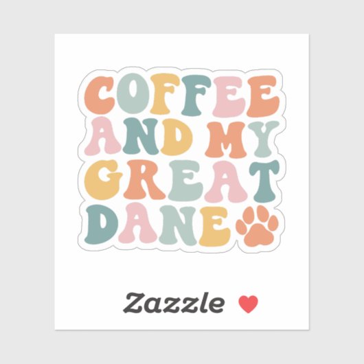 Grote Deense koffie liefhebber, grote Deense eigen Sticker (Vel)