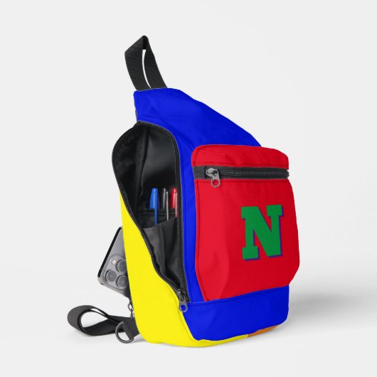 Grote Deense Monogram Reistas Sling Bag (Open)