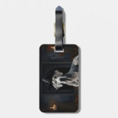 Grote Deense pompoenen Halloween Scary Flip Bagagelabel (Achterkant verticaal)