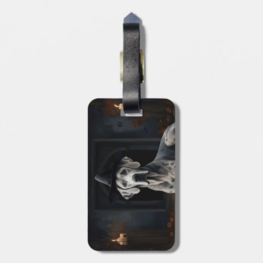 Grote Deense pompoenen Halloween Scary Flip Bagagelabel (Achterkant verticaal)