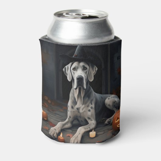 Grote Deense pompoenen Halloween Scary Flip Blikjeskoeler (Blikje Achterkant)