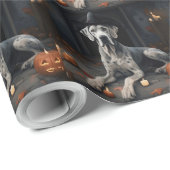 Grote Deense pompoenen Halloween Scary Flip Cadeaupapier (Rol Hoek)