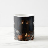 Grote Deense pompoenen Halloween Scary Flip Koffiemok (Center)