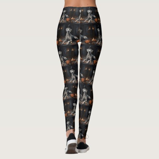 Grote Deense pompoenen Halloween Scary Flip Leggings (Achterkant)