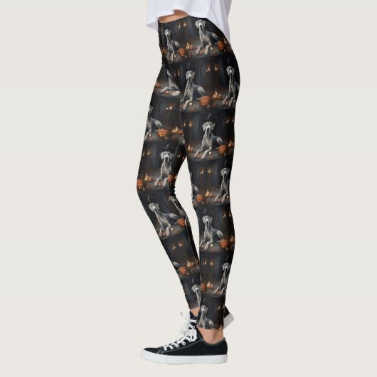 Grote Deense pompoenen Halloween Scary Flip Leggings (Links)