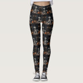 Grote Deense pompoenen Halloween Scary Flip Leggings (Voorkant)