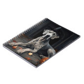 Grote Deense pompoenen Halloween Scary Flip Notitieboek (Linkerzijde)