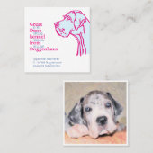 Grote Deense puppies te koop kaarten Vierkante Visitekaartje (Voorkant / Achterkant)