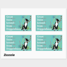 Grote Deense puppies te koop Rechthoekige Sticker